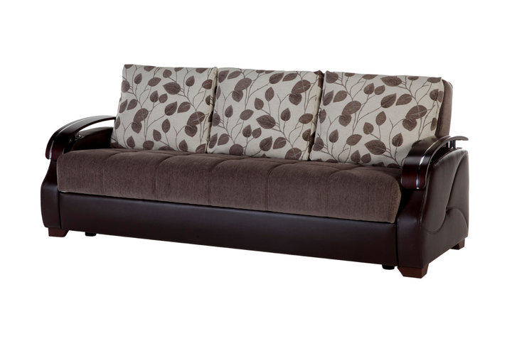 Costa Sofa with Performance Fabric Interior and Leatherette Exterior