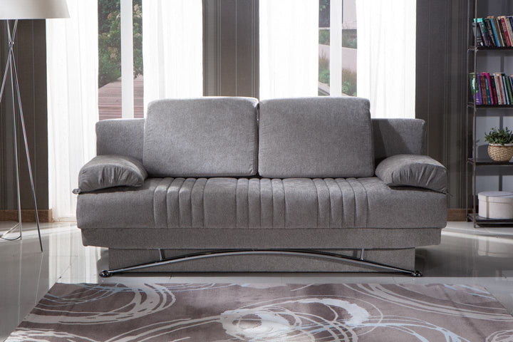 Sleek and Comfortable Queen Sleeper Sofa in Gray Fabric