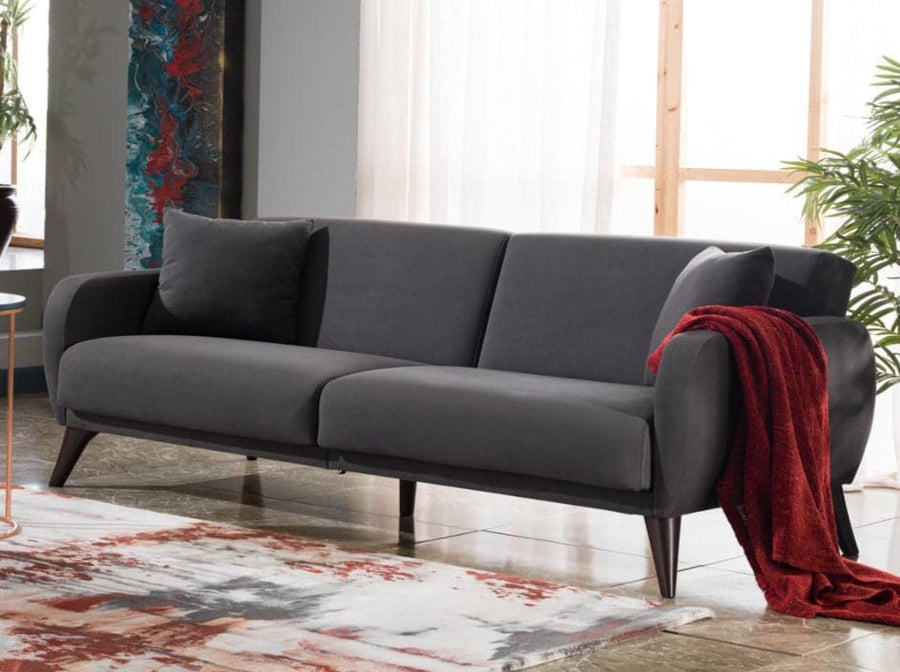 Multi-Functional Taupe Flexy Sofa with Sleeper Option