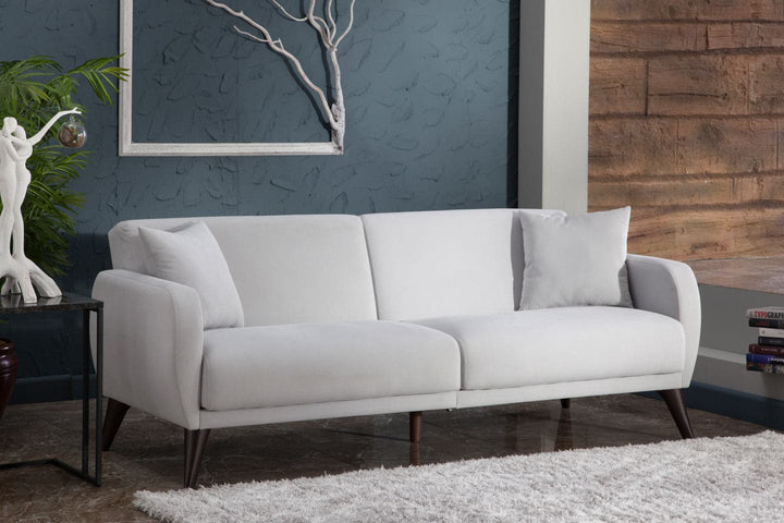 Compact and Cozy Light Gray Flexy Sofa for Small Living Areas