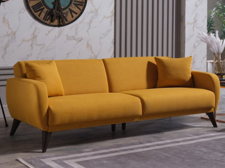 Multi-Functional Taupe Flexy Sofa with Sleeper Option