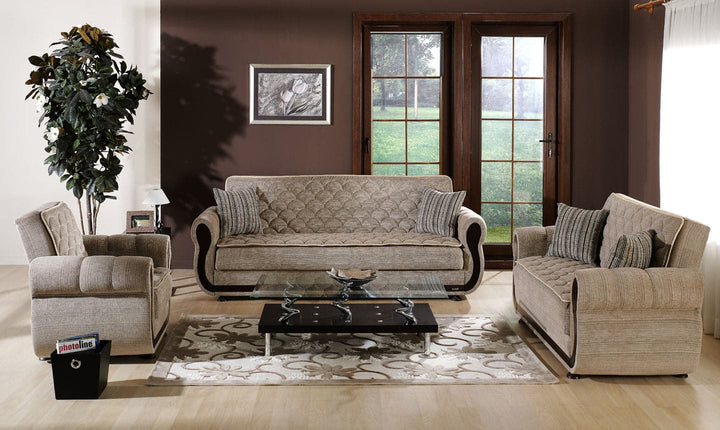 Contemporary Argos living room set with sleeper options.