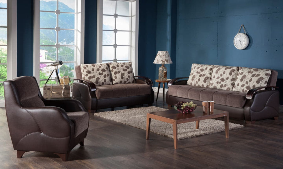 Costa Collection: Bold three-seat sofa with sleek design and convertible sleeper feature.