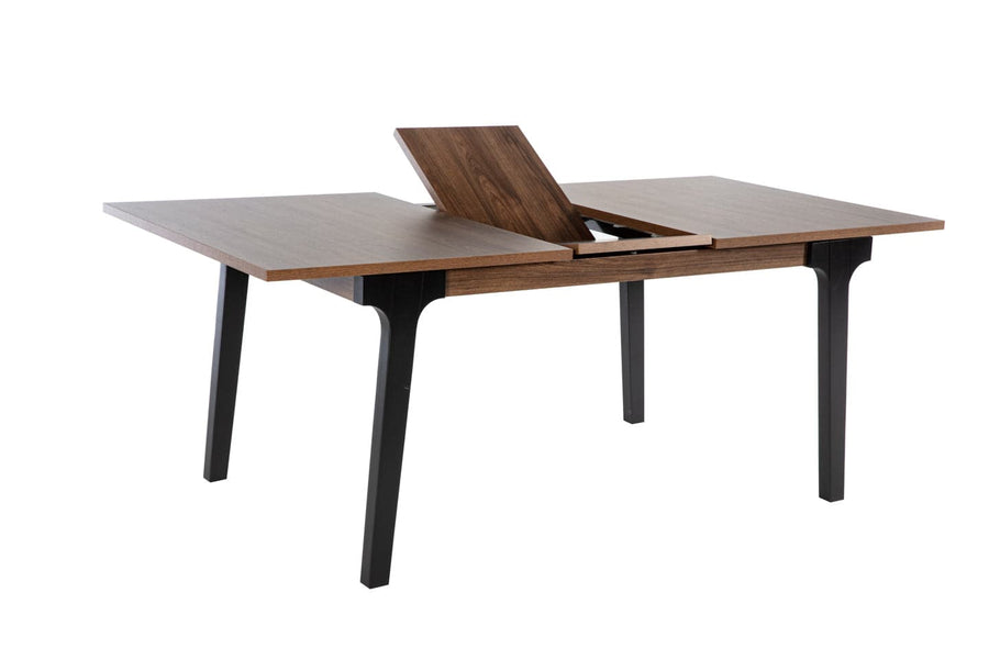 Kennedy Dining Table: Modern design with foldable leaf for adaptable dining experiences.