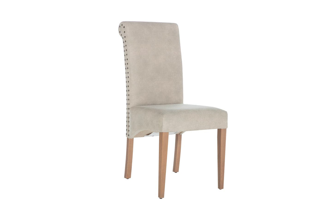 Durable Margo Chair: Upholstered in performance fabric for lasting family dinner elegance