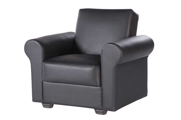 Inviting Black Floris Armchair, Perfect for Modern Spaces
