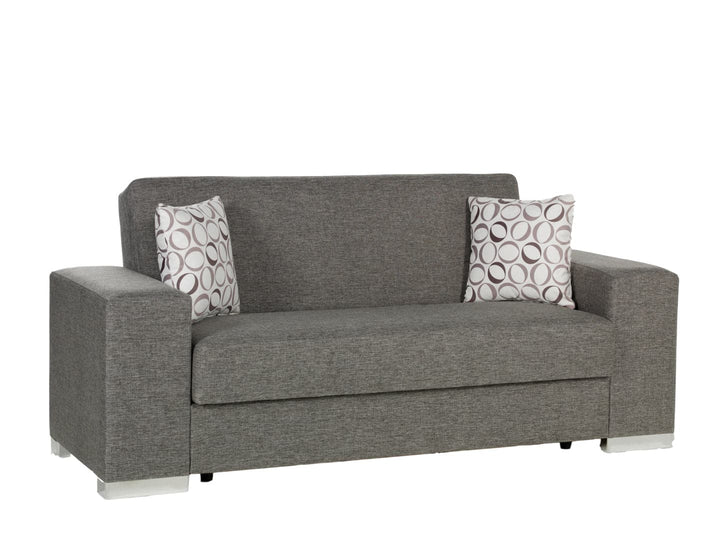 Stylish Kobe loveseat with built-in storage, perfect for organizing essentials