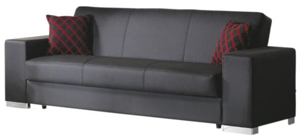 Contemporary Kobe sofa: Clean lines and polished chrome legs elevate any space.