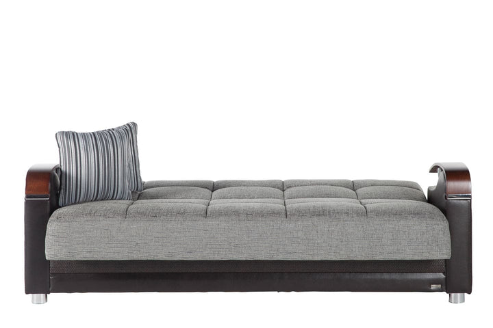 Sleek Luna Sofa: Features a fold-down sleeper for guest accommodation.