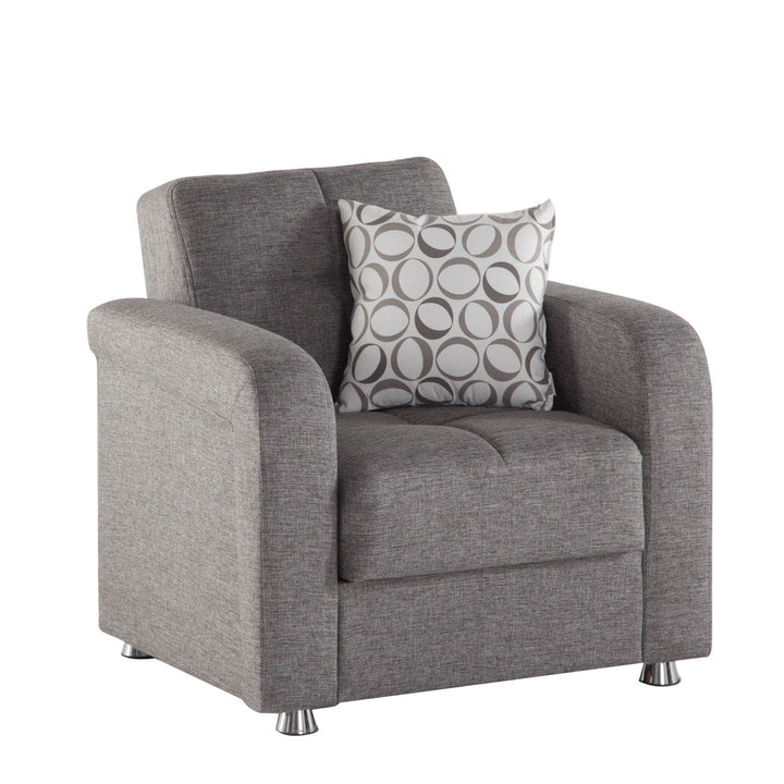 High-Quality Fabric: Upholstered with a blend of 75% polyester and 25% microfiber chanelle fabric for durability